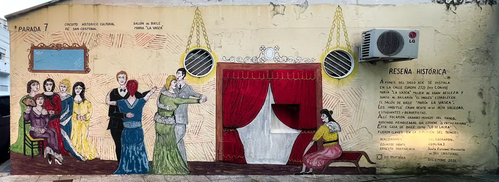 Un mural qui représente Lo de María la Vasca. DJ-BYC Bernardo