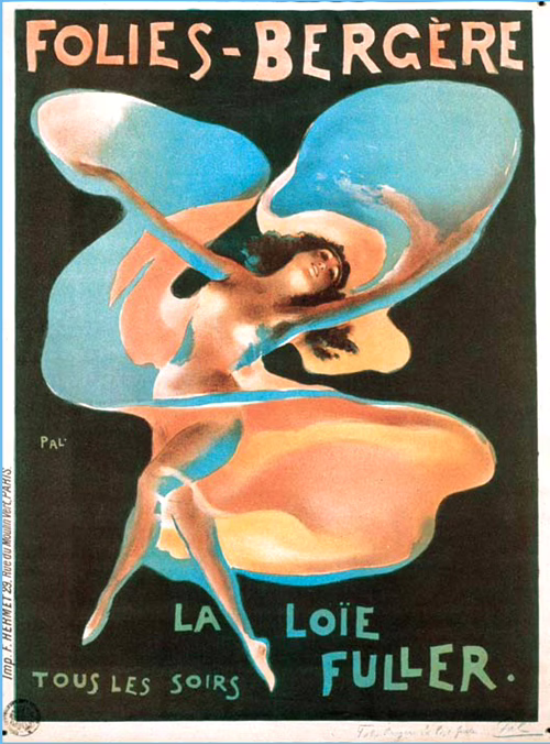 Affiche de la Loïe Fuller aux Folies-Bergère, par Toulouse Lautrec.