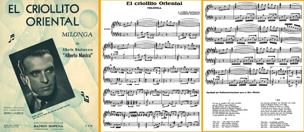 El criollito oriental. Partition d’Alberto Mastra.