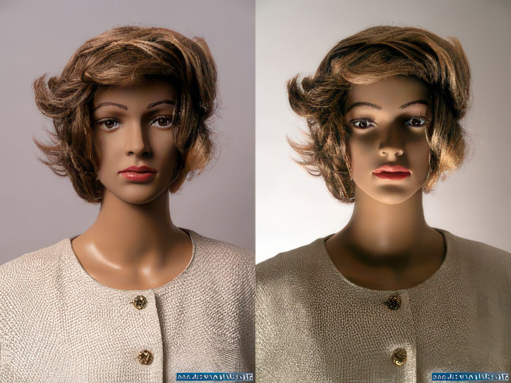 Un vestige de mon site sur la photographie professionnelle en studio. Le visage impossible du mannequin n’a pas changé. Seule la hauteur de la source lumineuse a changé. En hauteur, à gauche et par en bas, à droite.